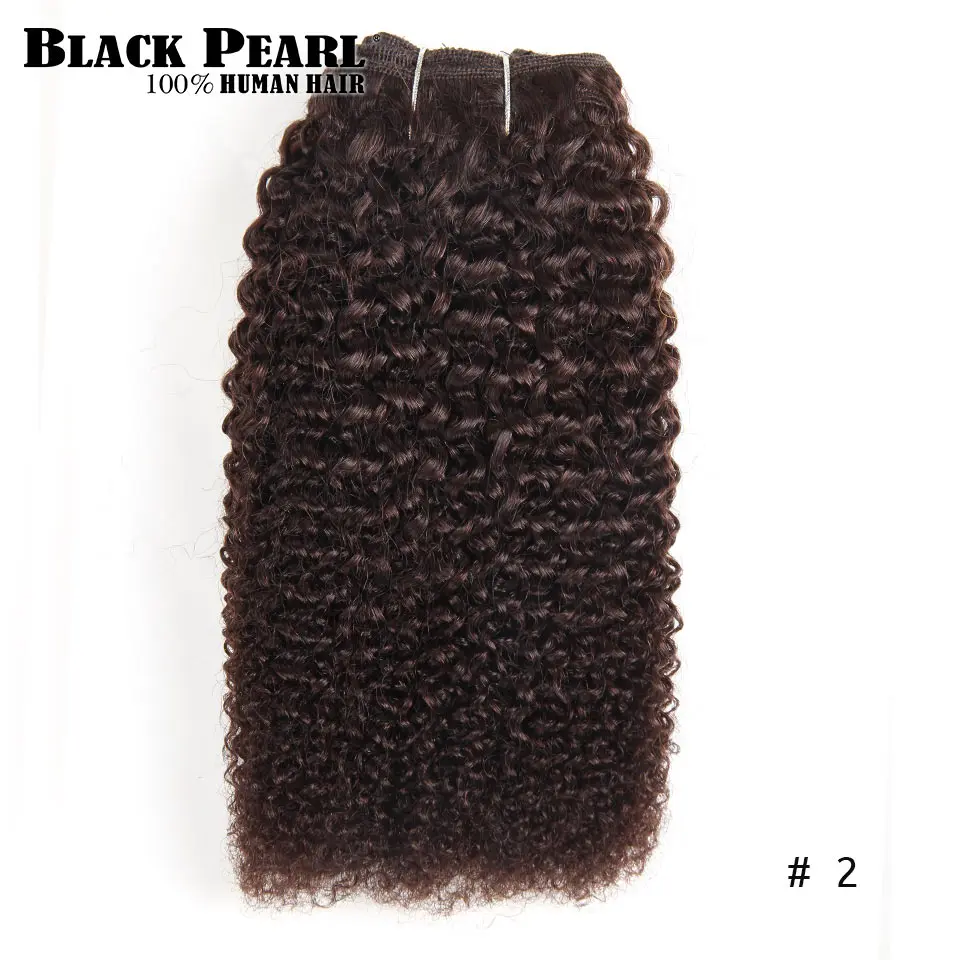 

Pre-Colored 1 Bundle Afro Kinky Wave Human Hair Bundles Brazilian Hair Weave Bundles 100g Non-Remy Hair Extensions 2#