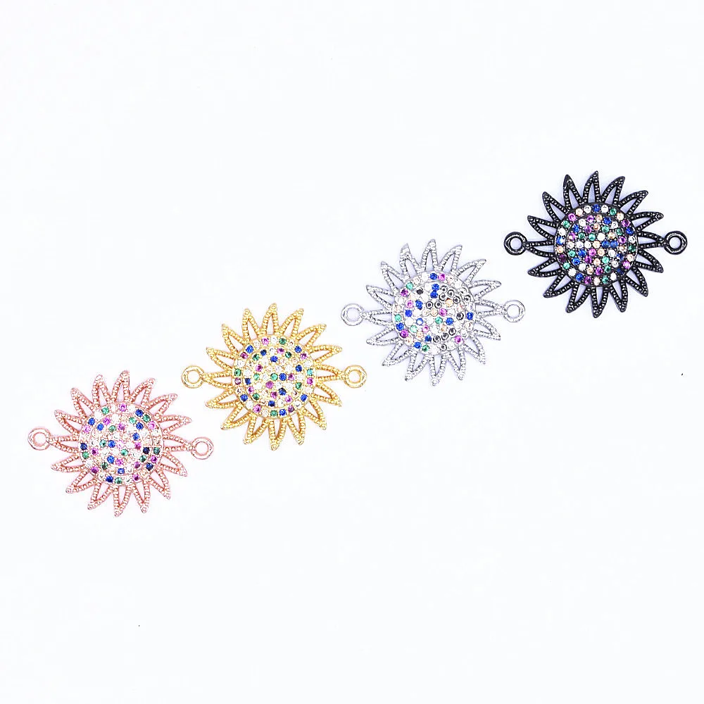 Wholesale Gold, Silver, Rose Gold, Gun Black Sun Flower Charm for Women Bracelet Necklace Diy Jewelry Findings Making Connectors
Wholesale Gold, Silver, Rose Gold, Gun Black Sun Flower Charm for Women Bracelet Necklace Diy Jewelry Findings Making Connectors
