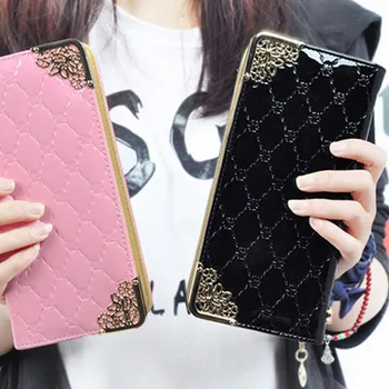 8PCS / LOT Luxury Designer Women Long Bright Leather Wallet Vintage Plaid Wallet Female Clutch Ladies Phone Card Holder Purse
8PCS / LOT Luxury Designer Women Long Bright Leather Wallet Vintage Plaid Wallet Female Clutch Ladies Phone Card Holder Purse
