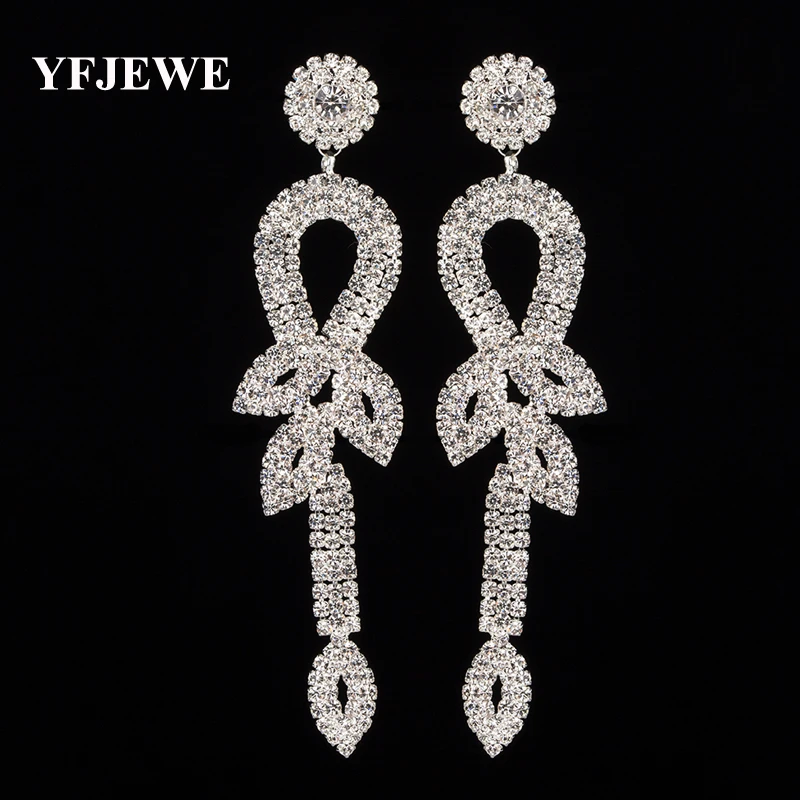 YFJEWE New brand design Statement Fashion Long Drop Earrings for Women Bridal Wedding Crystal Factory Price Earrings Femme E418
YFJEWE New brand design Statement Fashion Long Drop Earrings for Women Bridal Wedding Crystal Factory Price Earrings Femme E418