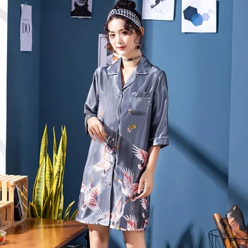 Wasteheart Red Sleeping Shirt Sleep Wear Women Printed Collar Neck Woven Female Sexy Sleep Tops Clothes Plus Size Gown
Wasteheart Red Sleeping Shirt Sleep Wear Women Printed Collar Neck Woven Female Sexy Sleep Tops Clothes Plus Size Gown