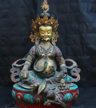 Chinese Tibet Temple Fane Old Pure Bronze Turquoise Gild Statue Dzambala Buddha
Chinese Tibet Temple Fane Old Pure Bronze Turquoise Gild Statue Dzambala Buddha