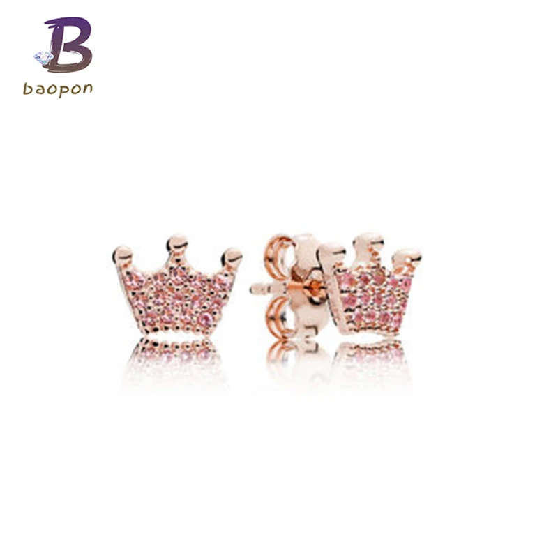 BAOPON Authentic Real Silver Plated Pink Magic Crown Clear CZ F Stud Earrings Women Wedding Jewelry Femme Brincos
BAOPON Authentic Real Silver Plated Pink Magic Crown Clear CZ F Stud Earrings Women Wedding Jewelry Femme Brincos