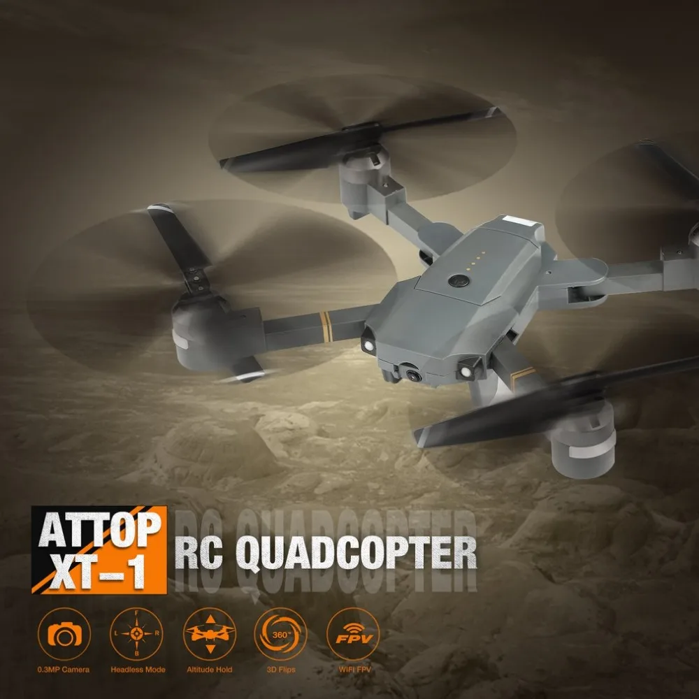 XT-1 2.4G RC Quadcopter Drone WIFI FPV Camera Foldable 3D Flip Altitude Hold One-key Take-off/Landing Headless Mode Helicopters
XT-1 2.4G RC Quadcopter Drone WIFI FPV Camera Foldable 3D Flip Altitude Hold One-key Take-off/Landing Headless Mode Helicopters