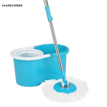 iKayaa US Stock Spin Mop 360 Rolling Magic Spin Mop&Bucket Set Rotating Easy-Wring Floor Mop with 2 Microfiber Mop Heads
iKayaa US Stock Spin Mop 360 Rolling Magic Spin Mop&Bucket Set Rotating Easy-Wring Floor Mop with 2 Microfiber Mop Heads