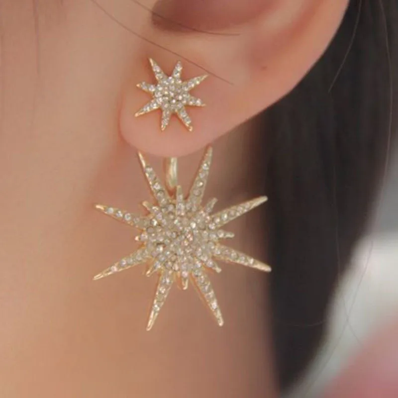 Crystal Rhinestone Lady Women 1 Pc Dangle Gold Earrings Star Ear Stud Earring 10.4
Crystal Rhinestone Lady Women 1 Pc Dangle Gold Earrings Star Ear Stud Earring 10.4