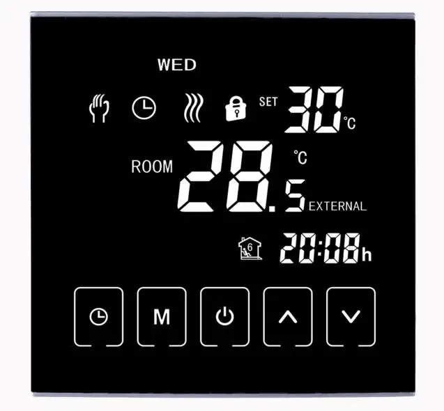 LCD screen Room Thermostat for Wall-hung Gas Boiler Water Heating System Thermostat Weekly Programmable
LCD screen Room Thermostat for Wall-hung Gas Boiler Water Heating System Thermostat Weekly Programmable