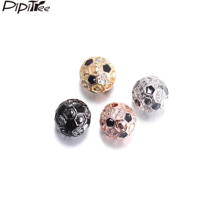 Pipitree DIY CZ Zircon Football Round Beads 8mm 10mm Crystal Spacer Beads Charms for Jewelry Making Bracelet Accessories Copper
Pipitree DIY CZ Zircon Football Round Beads 8mm 10mm Crystal Spacer Beads Charms for Jewelry Making Bracelet Accessories Copper
