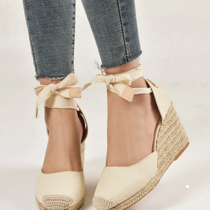 Women Sandals Wedge Heel Famale 2019 Summer Espadrilles Platform Sandals High Heels Elegant Women Shoes
Women Sandals Wedge Heel Famale 2019 Summer Espadrilles Platform Sandals High Heels Elegant Women Shoes