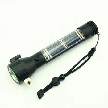 Multi-Function Solar Powered Flashlight USB Charge Safety Hammer with Cutter Buzzer Emergency Survival Tool for Outdoor
Multi-Function Solar Powered Flashlight USB Charge Safety Hammer with Cutter Buzzer Emergency Survival Tool for Outdoor