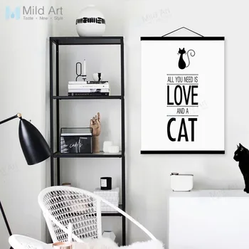 Black White Cat Love Quote Typography Wooden Framed Poster Nordic Living Room Wall Art Picture Home Decor Canvas Painting Scroll
Black White Cat Love Quote Typography Wooden Framed Poster Nordic Living Room Wall Art Picture Home Decor Canvas Painting Scroll