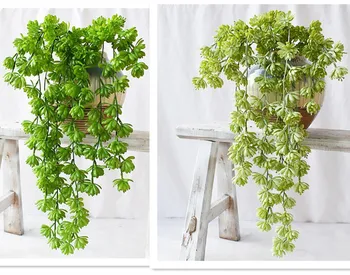2pcs Fake Succulent Plants 5 Stems Artificial Ficus Sarmentosa Vines Plastic Green Rattan Fake Greenery Plant
2pcs Fake Succulent Plants 5 Stems Artificial Ficus Sarmentosa Vines Plastic Green Rattan Fake Greenery Plant
