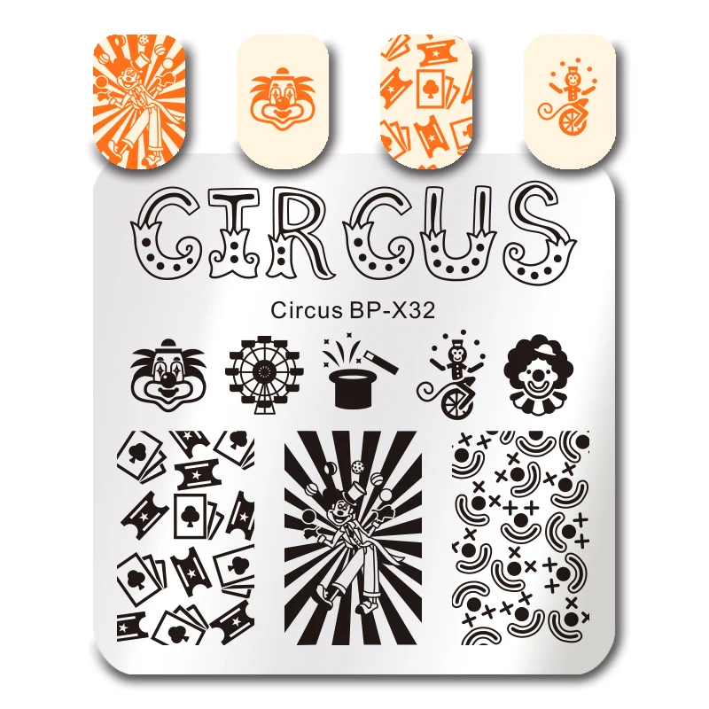 BORN PRETTY Nail Art Stamping Stamp Image Plate Circus Theme Nail Art Decoration Printing Templates Stencil Manicure Beauty Tool
BORN PRETTY Nail Art Stamping Stamp Image Plate Circus Theme Nail Art Decoration Printing Templates Stencil Manicure Beauty Tool