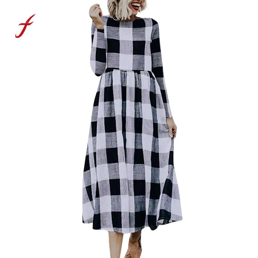 2018 women clothes Women dress Casual Plaid Printing Round Neck Dress Long Sleeve Evening Party Dress US CPMA Dropshipping
2018 women clothes Women dress Casual Plaid Printing Round Neck Dress Long Sleeve Evening Party Dress US CPMA Dropshipping