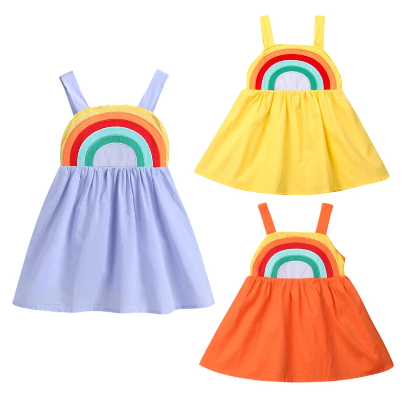 Summer 2020 Princess Baby Girls Dress Cute Rainbow Sling Wedding Party Dresses For Girls Toddler Cotton Beach Sundress Outfits
Summer 2020 Princess Baby Girls Dress Cute Rainbow Sling Wedding Party Dresses For Girls Toddler Cotton Beach Sundress Outfits
