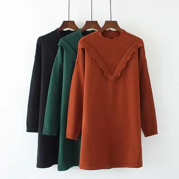 2018 Autumn Knitted Pullover Sweater Plus Size Women Winter Warm Solid Color Green Basic Oversize Long Pullover Sweaters 
2018 Autumn Knitted Pullover Sweater Plus Size Women Winter Warm Solid Color Green Basic Oversize Long Pullover Sweaters