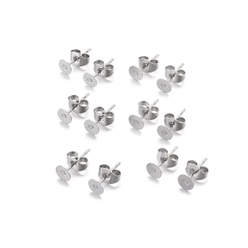 304 Stainless Steel Earrings Posts Flat Pad with Butterfly Earring Backs DIY Stud Earring Jewelry Making Findings 12x5mm
304 Stainless Steel Earrings Posts Flat Pad with Butterfly Earring Backs DIY Stud Earring Jewelry Making Findings 12x5mm