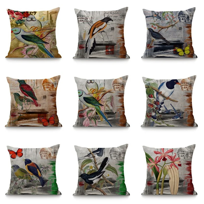 Decorative Cushion Cover Bird Throw Pillowcase 45x45cm Seat Cushion Retro Style Pillow Case Home Decor
Decorative Cushion Cover Bird Throw Pillowcase 45x45cm Seat Cushion Retro Style Pillow Case Home Decor