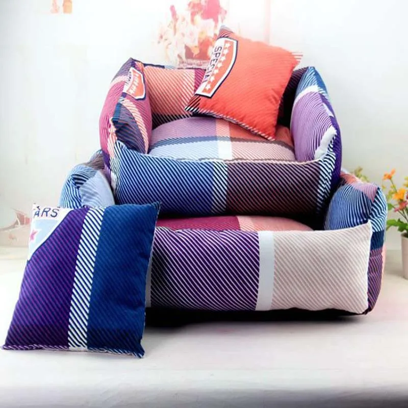 Warm PP Cotton Padded Soft Fleece Pet Cat Litter Nest Square House Kennel Small Medium Dog Puppy Teddy Stripe Sofa Bed Cushion
Warm PP Cotton Padded Soft Fleece Pet Cat Litter Nest Square House Kennel Small Medium Dog Puppy Teddy Stripe Sofa Bed Cushion