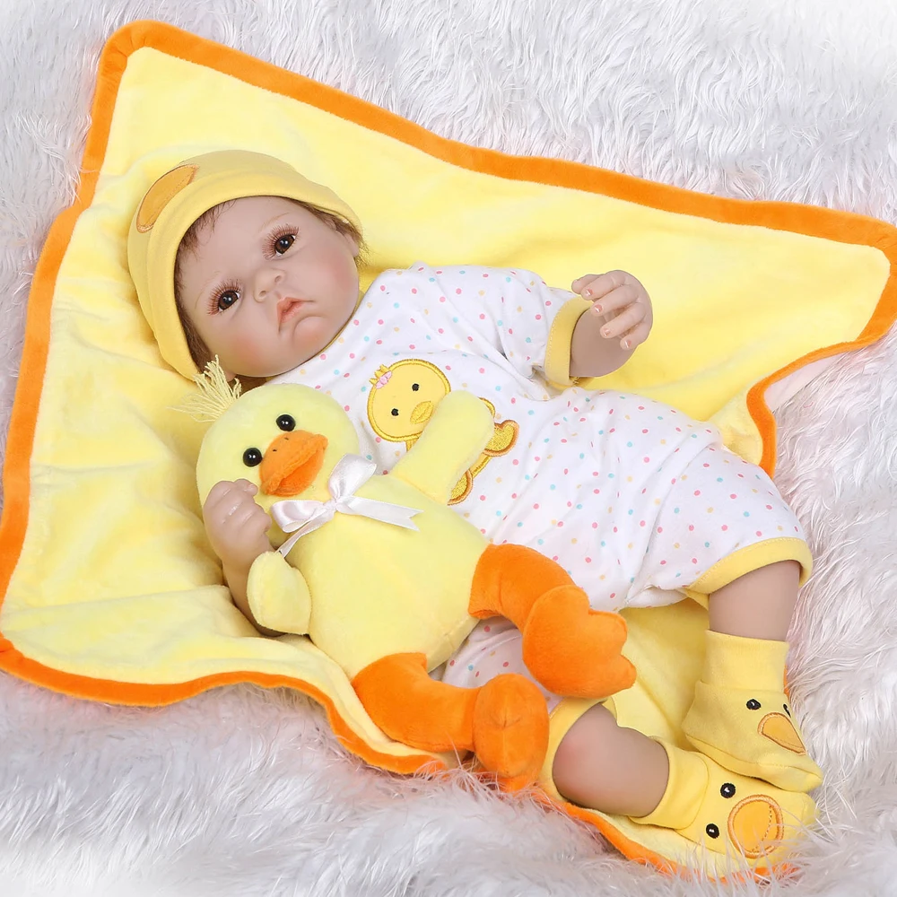 New design 55cm Soft Silicone Doll Reborn Baby 22" Toy For baby Newborn Baby Birthday Gift For Child Bedtime Early Education
New design 55cm Soft Silicone Doll Reborn Baby 22" Toy For baby Newborn Baby Birthday Gift For Child Bedtime Early Education