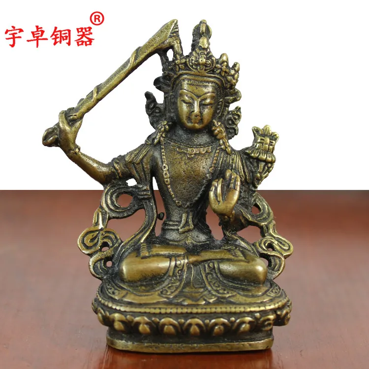 Yu Zhuo bronze copper copper Tibetan Buddha Manjusri Bodhisattva statue ornaments of Tibetan Tantric wisdom
Yu Zhuo bronze copper copper Tibetan Buddha Manjusri Bodhisattva statue ornaments of Tibetan Tantric wisdom