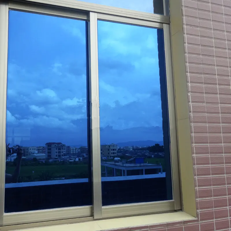 Reflective Window Film Mirror One Way Daytime Privacy Anti UV Decorative Screen Stickers Blue & 100ft Wholesale | Дом и сад