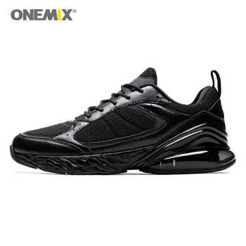 Onemix Men's Athletic Shoes Microfiber leather Walking Sport Outdoor Men Running Shoes Black Chaussures homme Road Running shoes 
Onemix Men's Athletic Shoes Microfiber leather Walking Sport Outdoor Men Running Shoes Black Chaussures homme Road Running shoes
