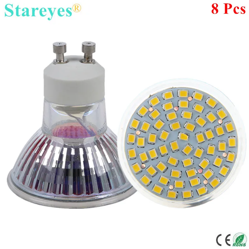 

Free Shipping 8 Pcs 2835 3528 SMD 60 LED 4W GU10 E27 MR16 (12V) LED Spotlight droplight Bulb lamp light Epistar chip droplight