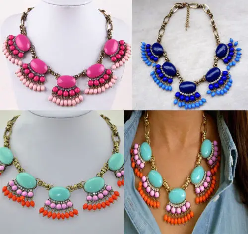 Women retro bronze chain Fan Fringe flower Statement Bubble Crystal Bib Necklace Inspired Jewelry
Women retro bronze chain Fan Fringe flower Statement Bubble Crystal Bib Necklace Inspired Jewelry