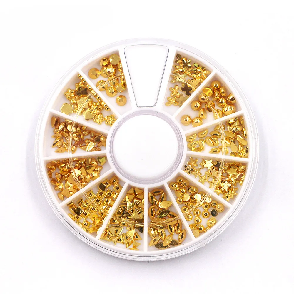 3D Nail Decoration in Wheel Geometry Plated Metal Nail Studs 12 Patterns/Box Manicure Circle Star Nail Art Decorations
3D Nail Decoration in Wheel Geometry Plated Metal Nail Studs 12 Patterns/Box Manicure Circle Star Nail Art Decorations