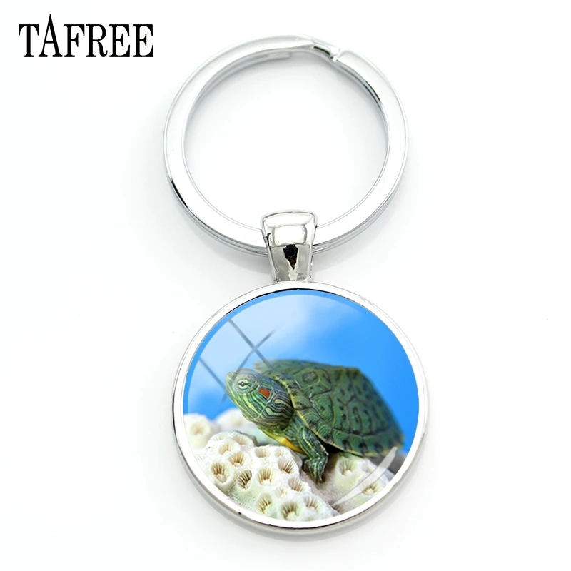 TAFREE Brazil Red Eared Turtle Round Keychains Key Ring Popular Picture Glass Cabochon Ornaments Women Decoration QF554
TAFREE Brazil Red Eared Turtle Round Keychains Key Ring Popular Picture Glass Cabochon Ornaments Women Decoration QF554