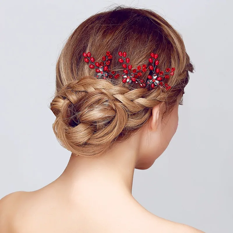 Dower me Red Crystal Hair Vine Wedding Pins Accessories Handmade Floral Bridal Headpiece Women Hair Jewelry Clip
Dower me Red Crystal Hair Vine Wedding Pins Accessories Handmade Floral Bridal Headpiece Women Hair Jewelry Clip