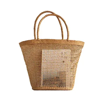 2018 Simple And Generous No Decorative Plain Color Net Hollow Textured Woven Bag Popular Straw Bag Handbags 37x25CM
2018 Simple And Generous No Decorative Plain Color Net Hollow Textured Woven Bag Popular Straw Bag Handbags 37x25CM