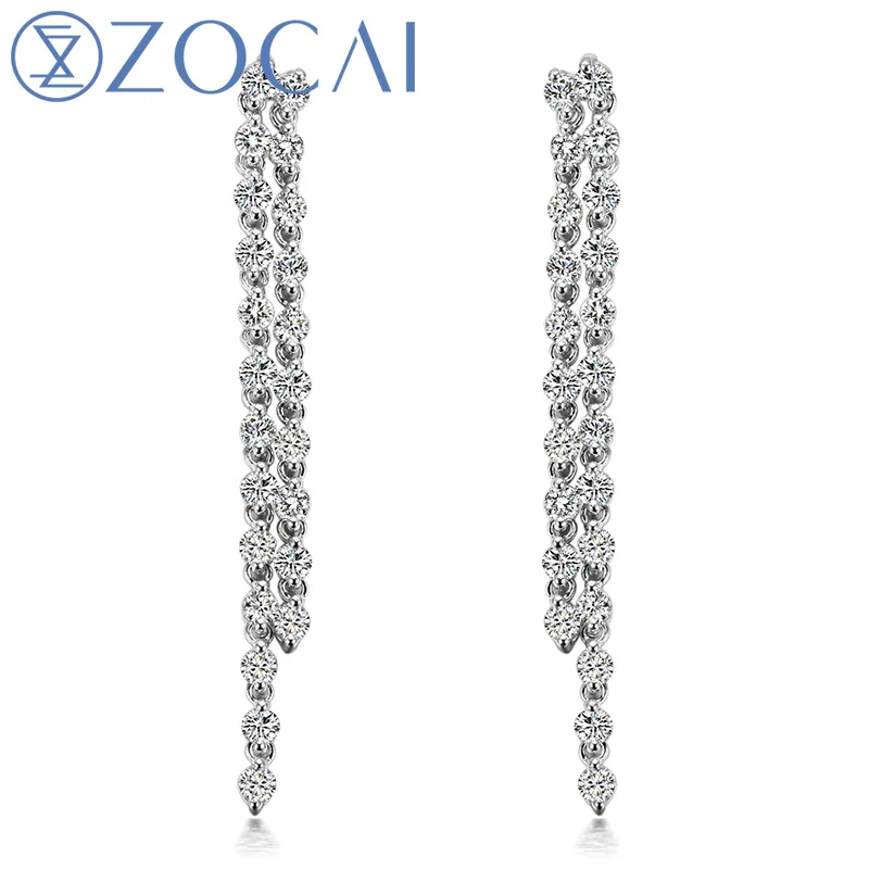 ZOCAI Drop Earrings 2.3 CT Certified Genuine Diamond 18K white gold diamond earrings JBE00211 free shipping
ZOCAI Drop Earrings 2.3 CT Certified Genuine Diamond 18K white gold diamond earrings JBE00211 free shipping