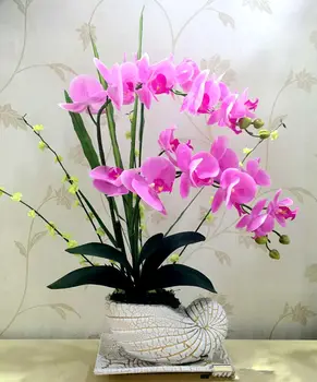 real touch silicon artificial pink orchid arrangement fake flower home decoration flower set flower only no vase
real touch silicon artificial pink orchid arrangement fake flower home decoration flower set flower only no vase