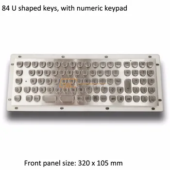 84 keys stainless keyboard with "U" shaped keys and numeric keypad, ergonomic metal keyboard, kiosk keyboard
84 keys stainless keyboard with "U" shaped keys and numeric keypad, ergonomic metal keyboard, kiosk keyboard