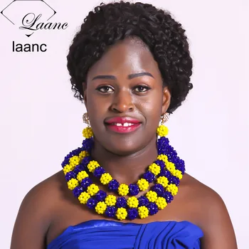 Laanc Yellow and Royal Blue Crystal Jewelry Set African Wedding Nigerian Beads Costume Women Necklace AL370
Laanc Yellow and Royal Blue Crystal Jewelry Set African Wedding Nigerian Beads Costume Women Necklace AL370