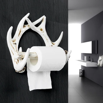 Bathroom Towel Creative European Bathroom Toilet Roll Holder Paper Cassette Holder Resin Decoration Antlers Deer Paper Holders
Bathroom Towel Creative European Bathroom Toilet Roll Holder Paper Cassette Holder Resin Decoration Antlers Deer Paper Holders