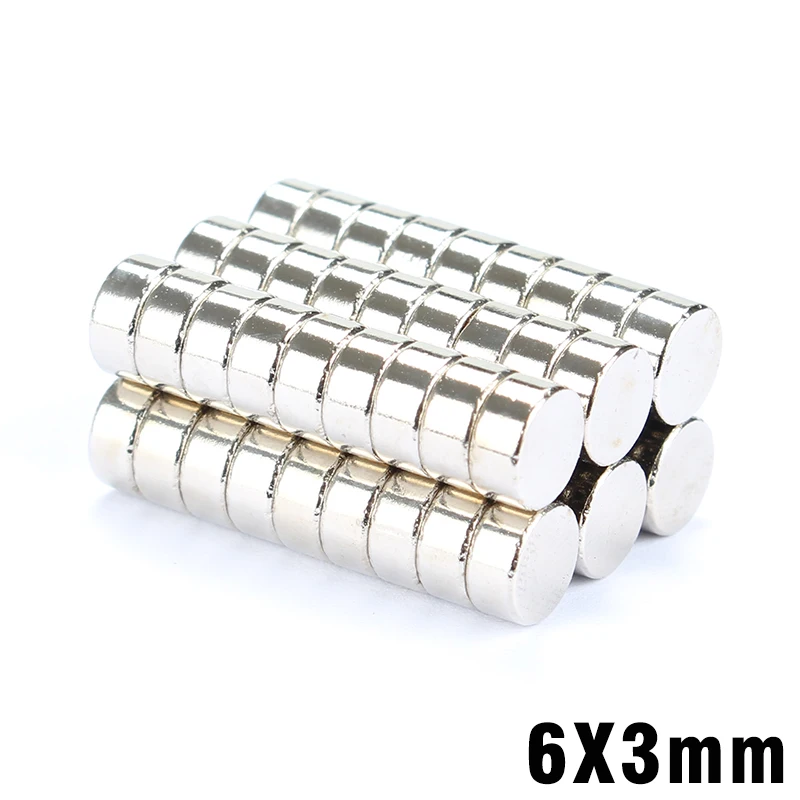 50Pcs Neodymium Magnet Disc 6x3mm N35 Permanent NdFeB Small Round Super Strong Powerful Magnetic Magnets For Craft
50Pcs Neodymium Magnet Disc 6x3mm N35 Permanent NdFeB Small Round Super Strong Powerful Magnetic Magnets For Craft