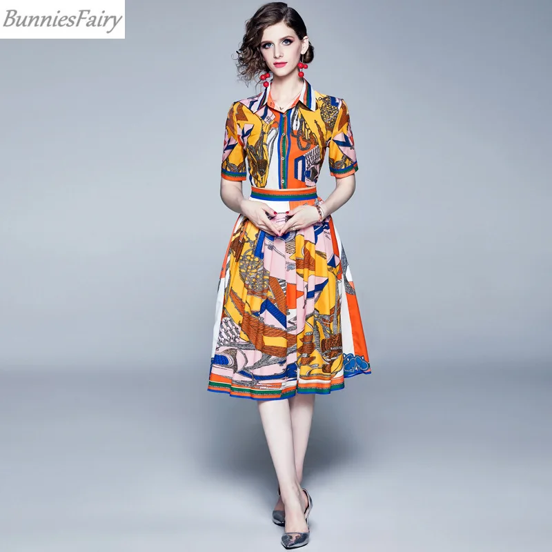 BunniesFairy 2019 Autumn Women Vintage Retro Abstract Geometric Floral Print Shirt Dress Short Sleeve Vestido Vogue Female Femme
BunniesFairy 2019 Autumn Women Vintage Retro Abstract Geometric Floral Print Shirt Dress Short Sleeve Vestido Vogue Female Femme