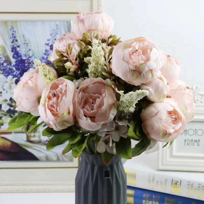 European Style Fake Artificial Peony Silk Decorative Party Flowers For Home Hotel Wedding Office Garden Decor Rose Flowers
European Style Fake Artificial Peony Silk Decorative Party Flowers For Home Hotel Wedding Office Garden Decor Rose Flowers