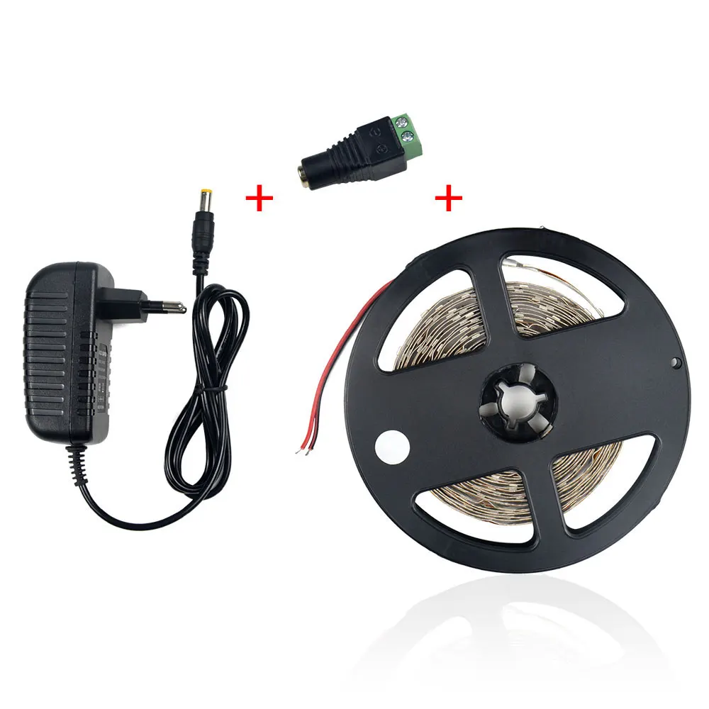 5M 2835SMD 300LEDs DC12V LED Strip Light Fita /DC Conversion Head/ 3A Power Adapter Lamp Tape Ribbon Lumen Higher Than 3528 3014
5M 2835SMD 300LEDs DC12V LED Strip Light Fita /DC Conversion Head/ 3A Power Adapter Lamp Tape Ribbon Lumen Higher Than 3528 3014