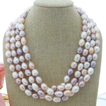 N050106 20''4Strands 12mm Multi Color Pearl Necklace
N050106 20''4Strands 12mm Multi Color Pearl Necklace