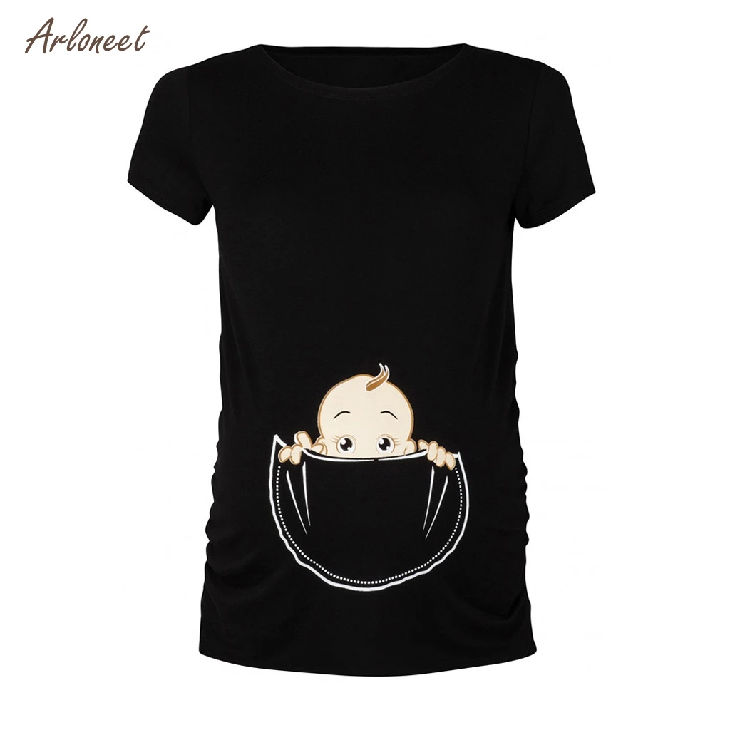 ARLONEET 2019 Summer Maternity Pregnancy T-shirt Women Cartoon Tee Baby Print Staring Pregnant Clothes Funny T-shirt Plus Size
ARLONEET 2019 Summer Maternity Pregnancy T-shirt Women Cartoon Tee Baby Print Staring Pregnant Clothes Funny T-shirt Plus Size