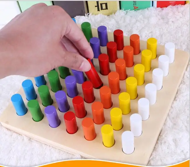 Montessori Materials Toys Educational Games Cylinder Socket Blocks Wooden Math Toys Children Early Educational Toys
Montessori Materials Toys Educational Games Cylinder Socket Blocks Wooden Math Toys Children Early Educational Toys