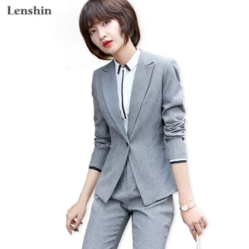 Lenshin 3 Piece Set Women Pant Suit Uniform Designs Formal Style Office Lady Business Career Gray Jacket With Trouser Work Wear
Lenshin 3 Piece Set Women Pant Suit Uniform Designs Formal Style Office Lady Business Career Gray Jacket With Trouser Work Wear