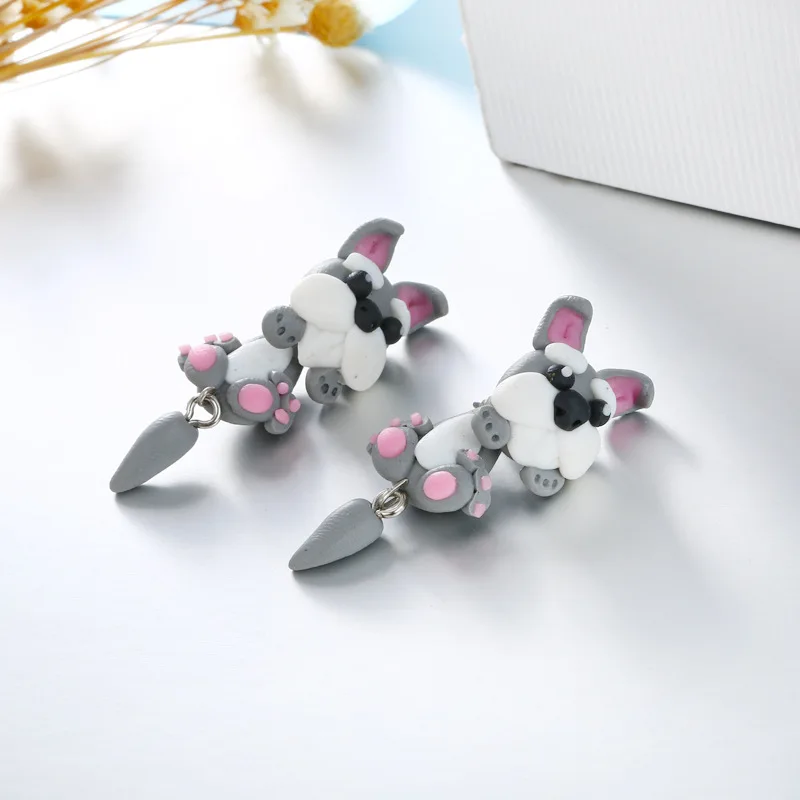 SPINNER High Quality Cartoon Earrings Soft Ceramic Cute Animals 3D Songhua Puppy Stud Earrings For Women And Girl Gift Jewelry
SPINNER High Quality Cartoon Earrings Soft Ceramic Cute Animals 3D Songhua Puppy Stud Earrings For Women And Girl Gift Jewelry