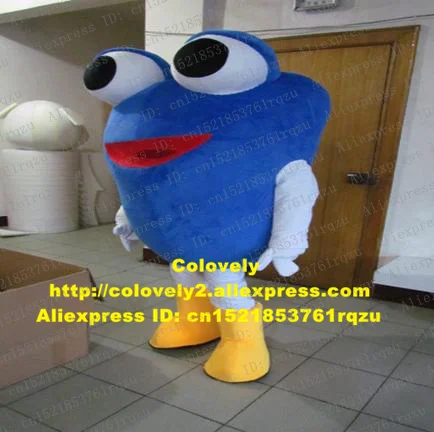 

Blue Frog Toad Bufonid Bullfrog Mascot Costume Adult Cartoon Character Brand Name Promotion All Saints' Day zz6490