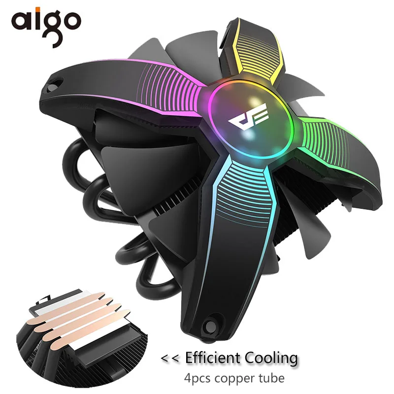 Aigo CPU Cooler Radiator TDP 120W Heatsink Silent 120mm 4Pin CPU Cooling for LGA1155/1156/1151/2011/AM4 RGB PC Computer Case Fan
Aigo CPU Cooler Radiator TDP 120W Heatsink Silent 120mm 4Pin CPU Cooling for LGA1155/1156/1151/2011/AM4 RGB PC Computer Case Fan