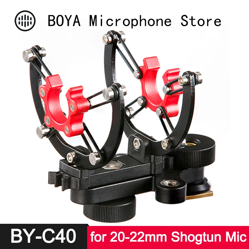 BOYA BY-C40 Shock Mount Shockmount for Shotgun Microphone 20-22mm Rode NTG1 NTG2 NTG3 NTG4 NTG4+ BY-PVM1000L Sony Shoe Video Mic
BOYA BY-C40 Shock Mount Shockmount for Shotgun Microphone 20-22mm Rode NTG1 NTG2 NTG3 NTG4 NTG4+ BY-PVM1000L Sony Shoe Video Mic